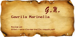 Gavrila Marinella névjegykártya